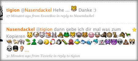 Screenshot: Emoji Icons im Firefox