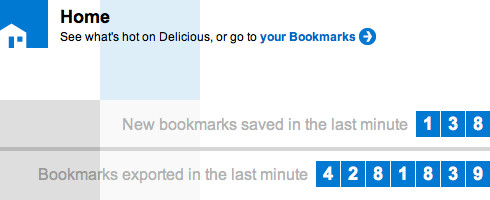 Screenshot: delicious bookmark export